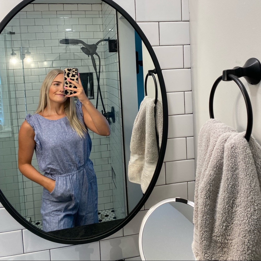 Old navy denim romper! Mid calf length.